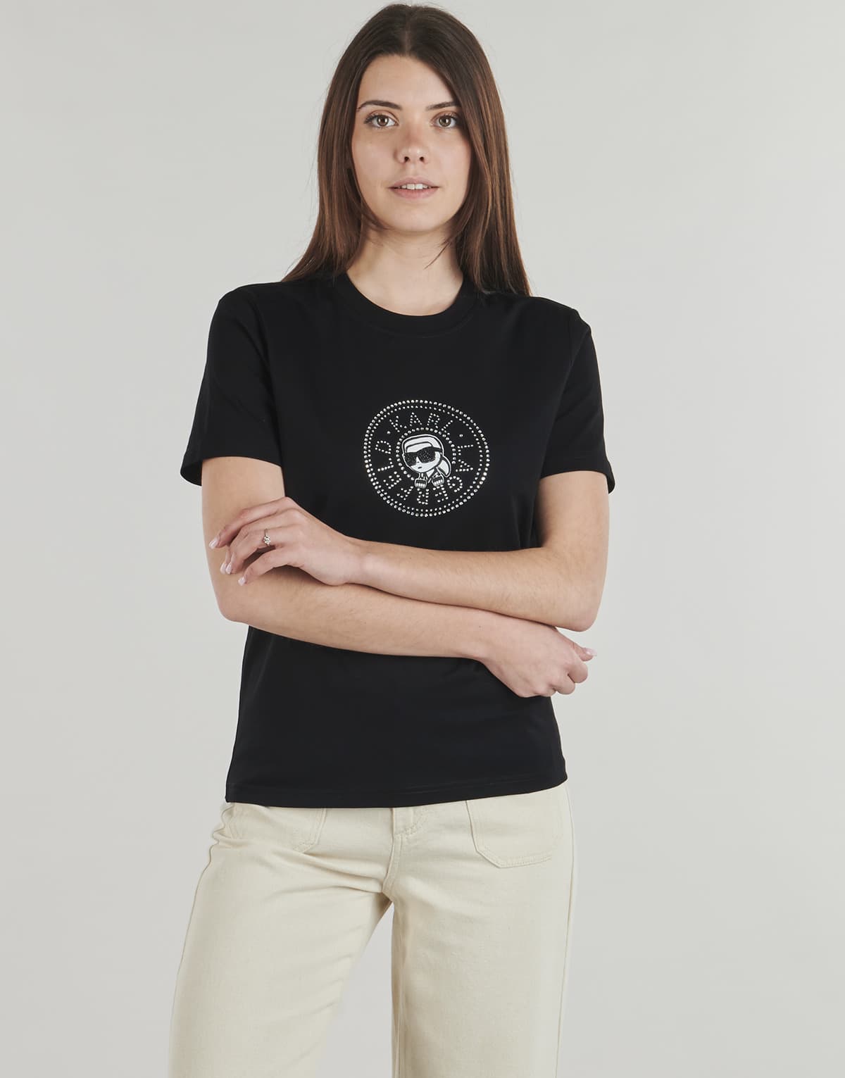 Women's T-Shirts Karl Lagerfeld Black