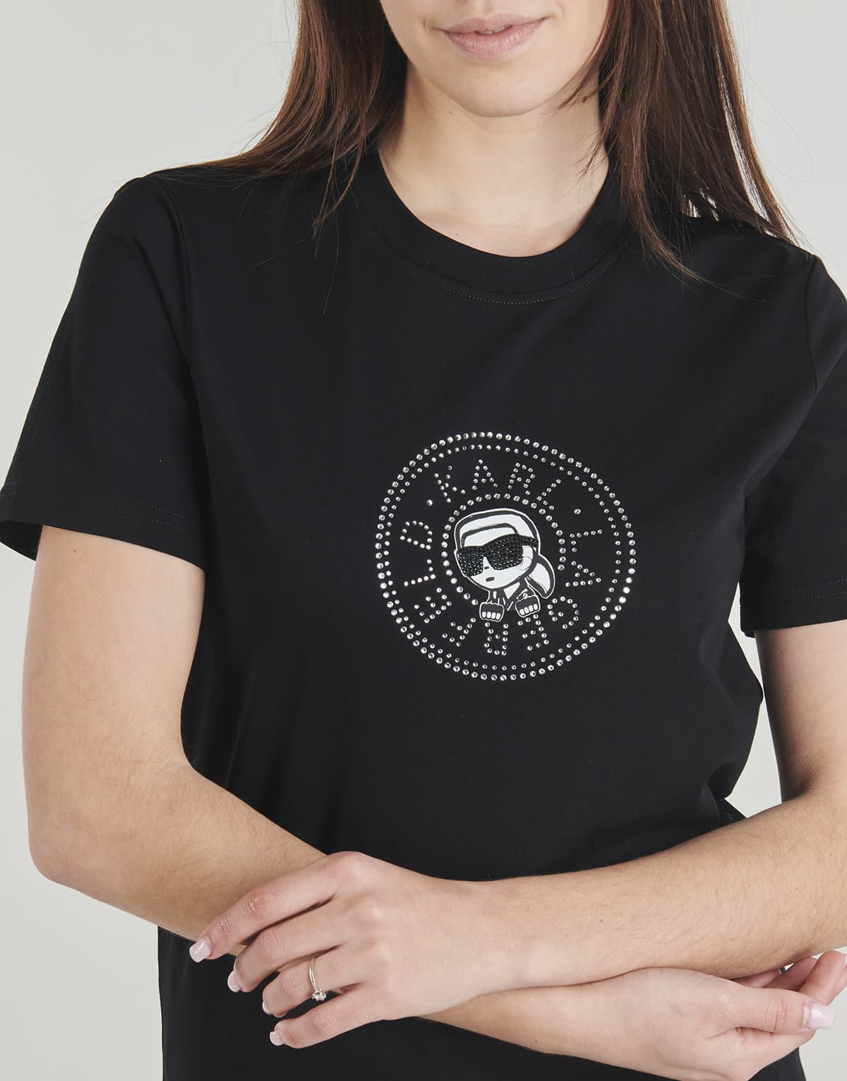 Women's T-Shirts Karl Lagerfeld Black