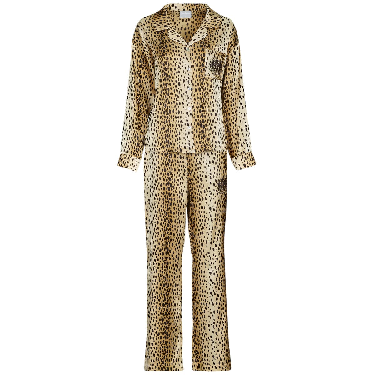 Πιτζάμες Juicy Couture Tamzin Cheetah Satin Shirt Pant Set