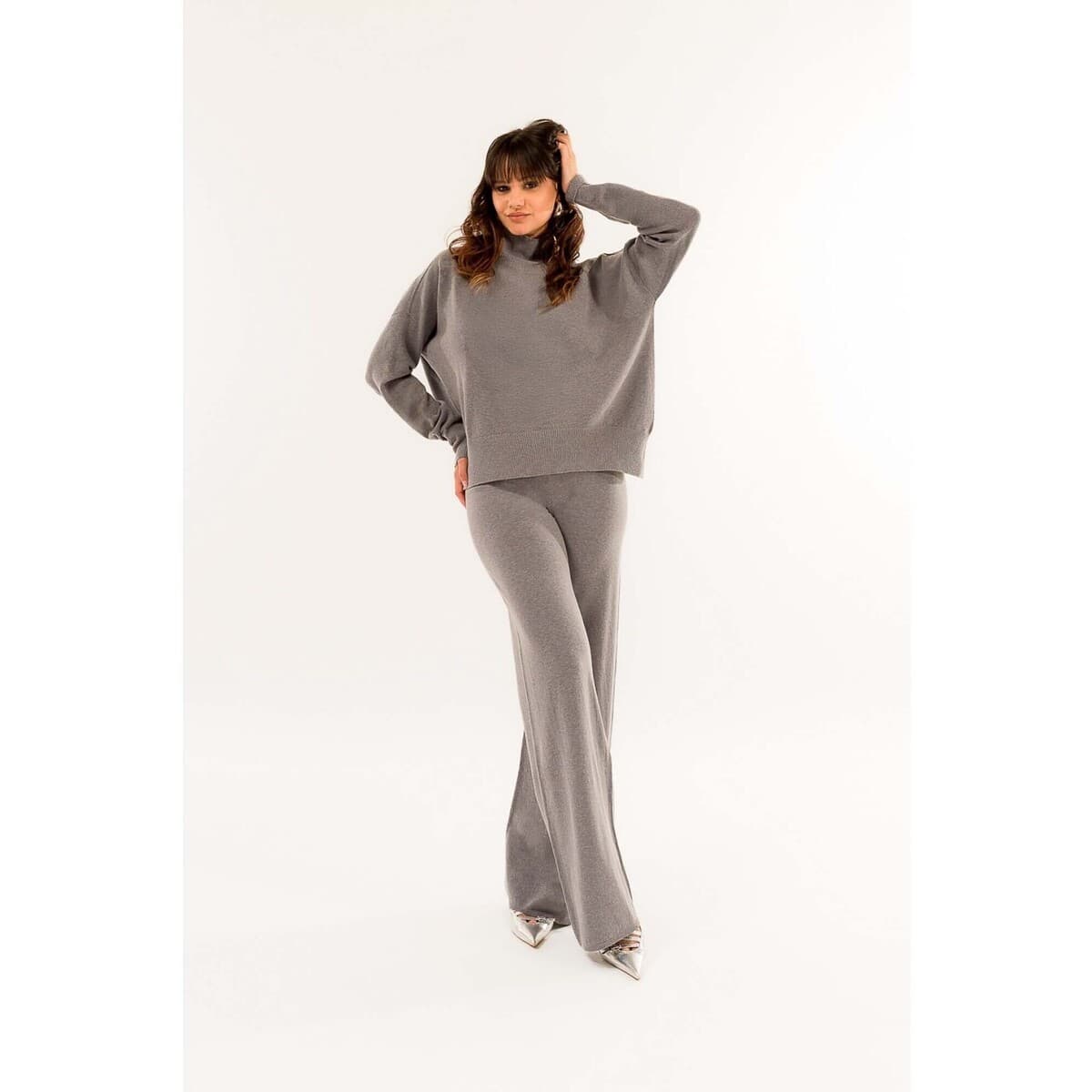 Women's Pants Kontatto Gray