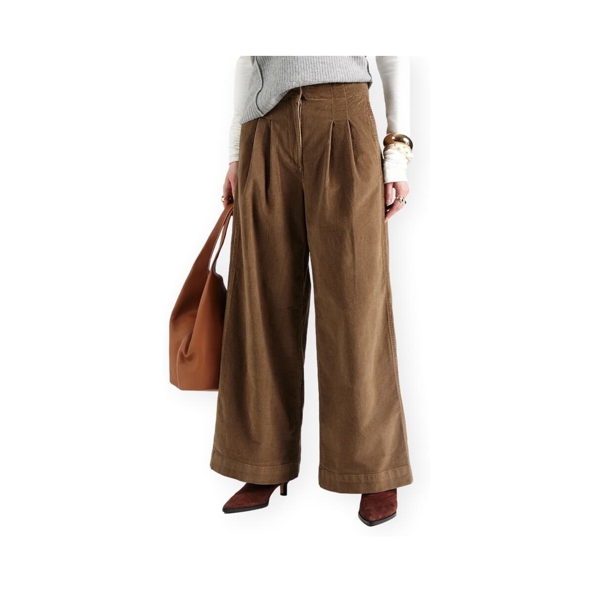 Φαρδιά παντελόνια Aware Noos Tala Trousers - Teak