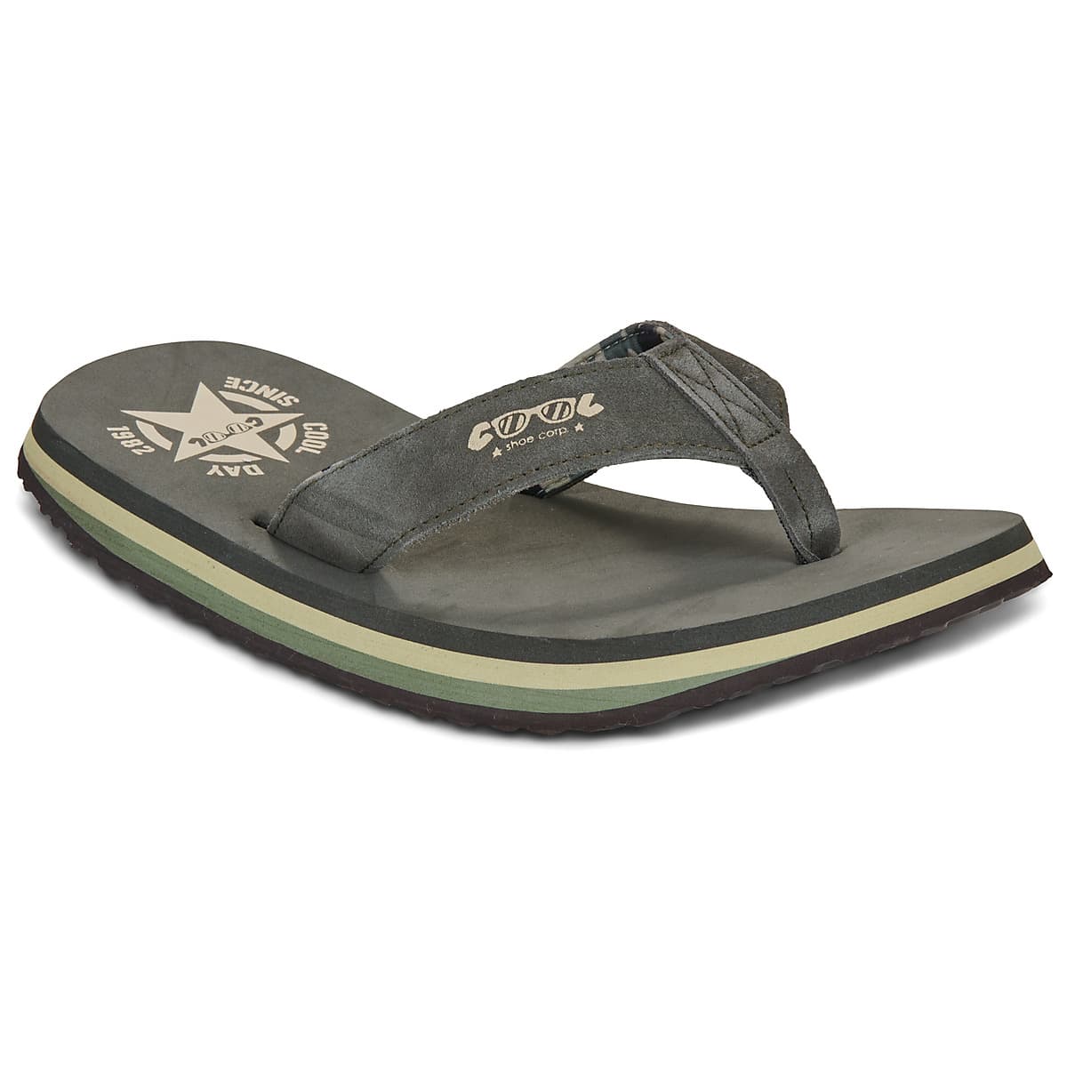 Men's Flip Flops Cool shoe Khaki