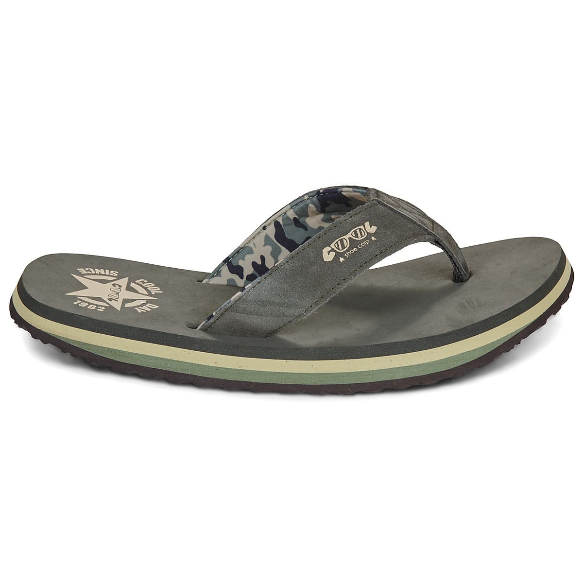 Men's Flip Flops Cool shoe Khaki