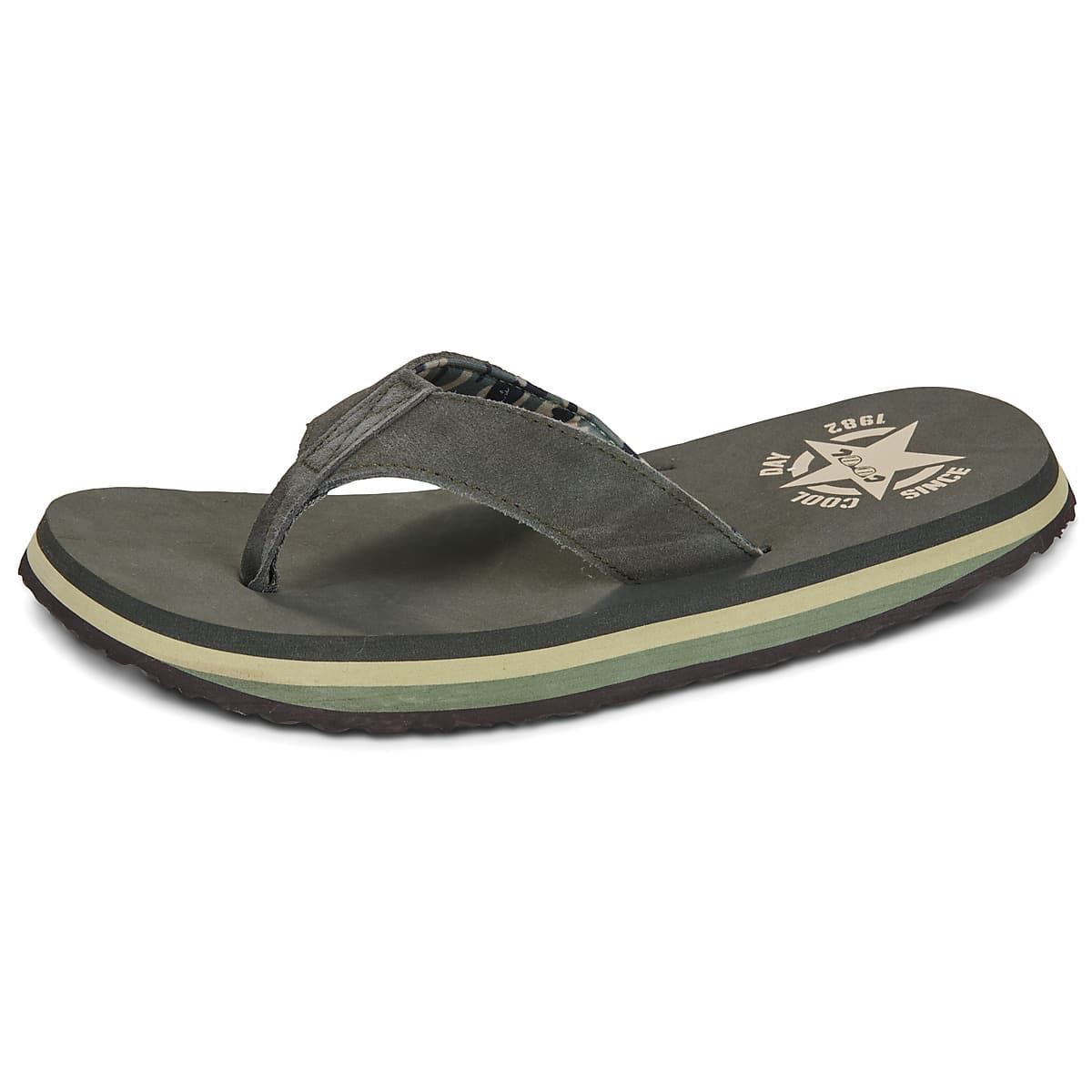 Men's Flip Flops Cool shoe Khaki