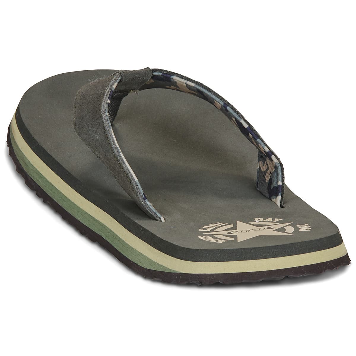 Men's Flip Flops Cool shoe Khaki
