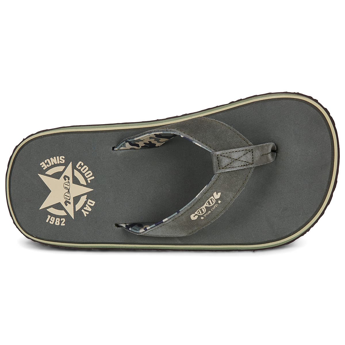 Men's Flip Flops Cool shoe Khaki