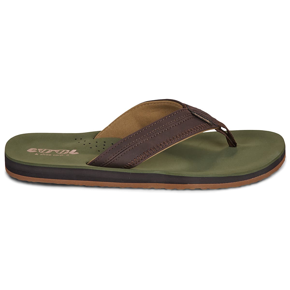 Men's Flip Flops Cool shoe Khaki