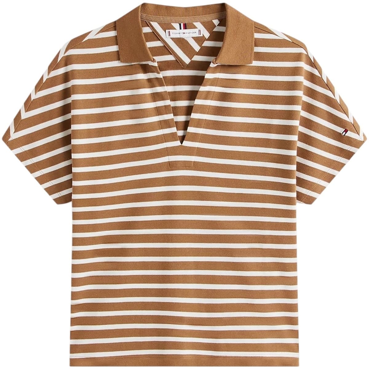 T-shirt με κοντά μανίκια Tommy Hilfiger LYOCELL TIPPING OPEN WW0WW46512