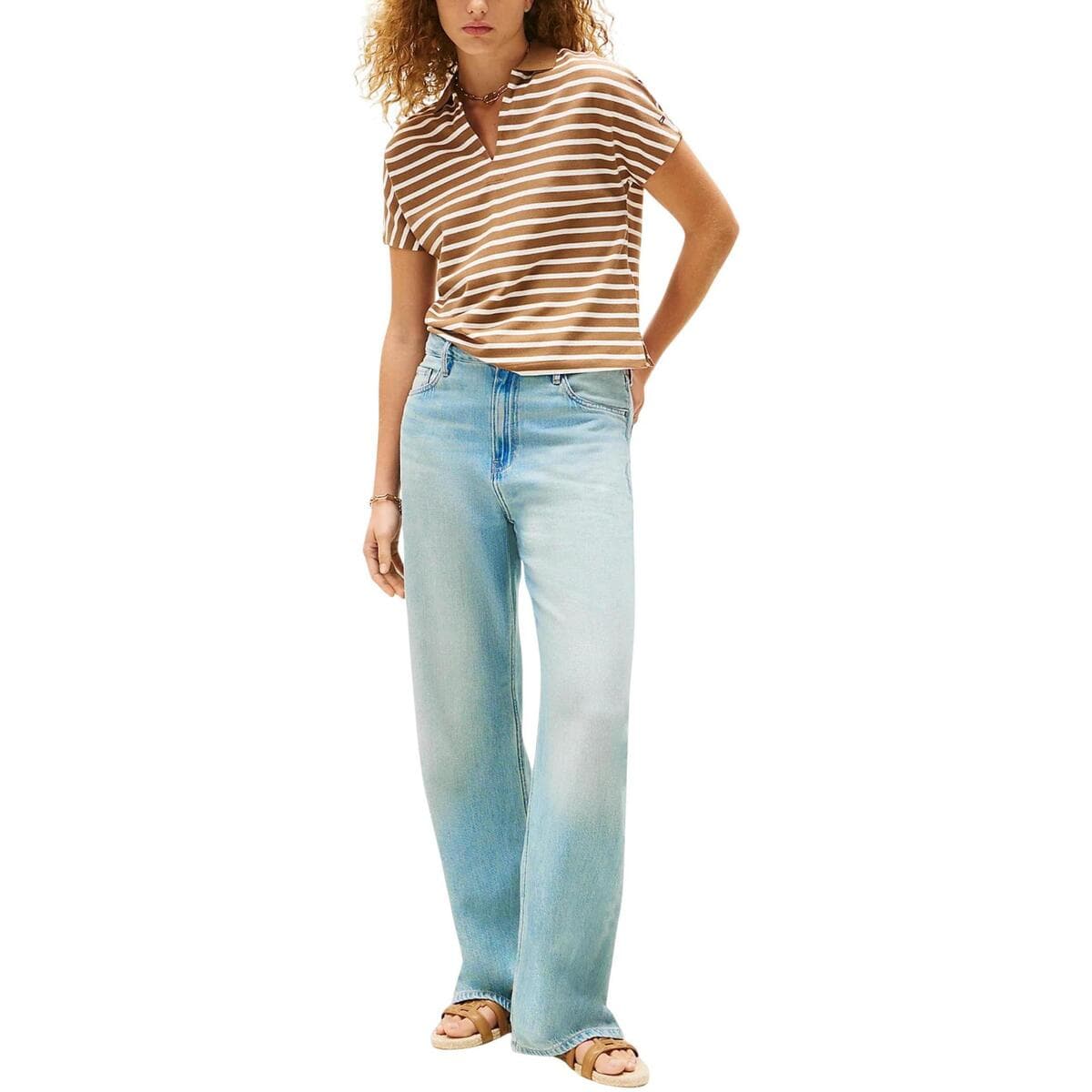 Women's T-Shirts Tommy Hilfiger Brown