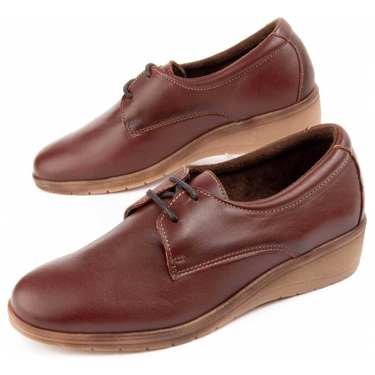 Women's Derby Shoes Purapiel Brown