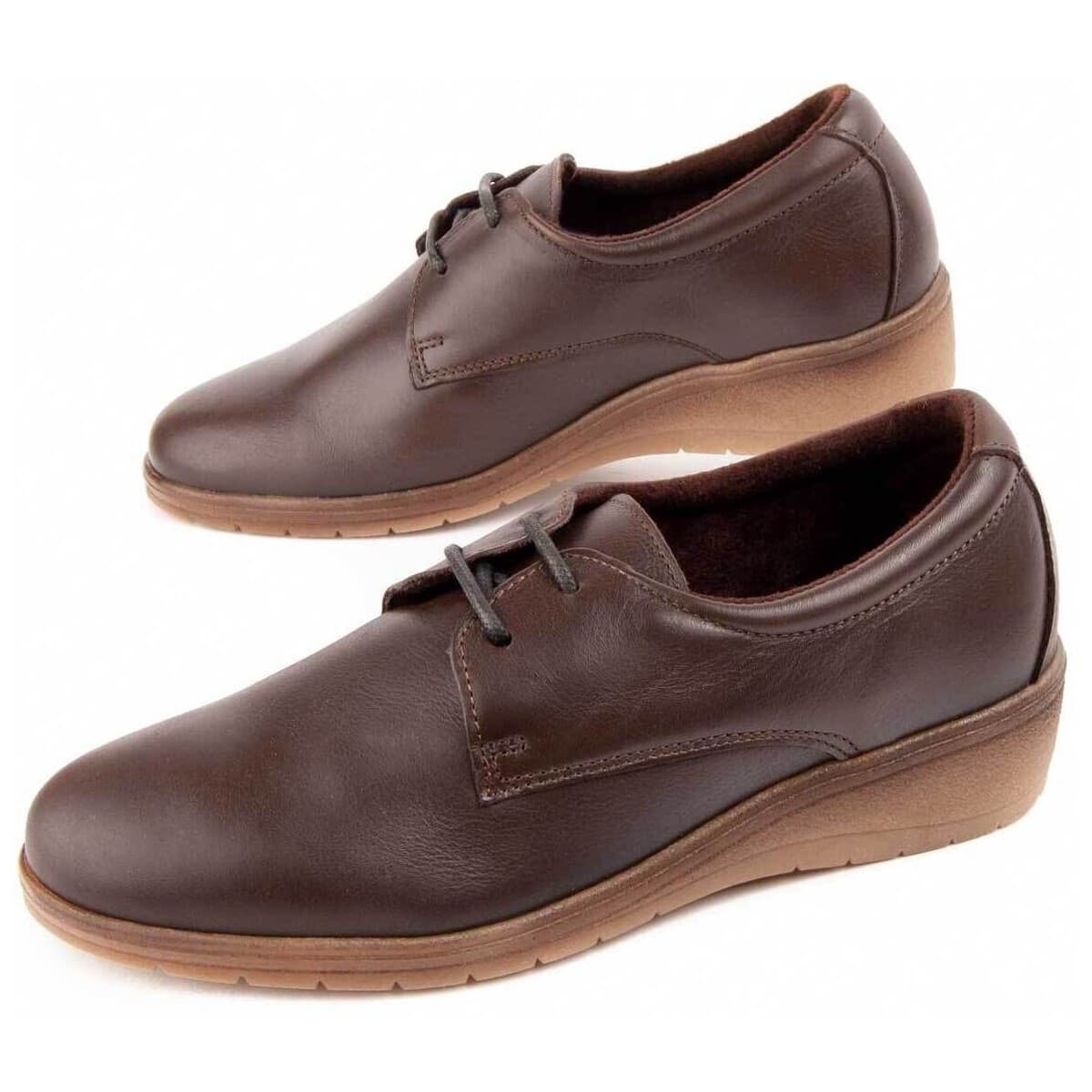 Women's Derby Shoes Purapiel Brown