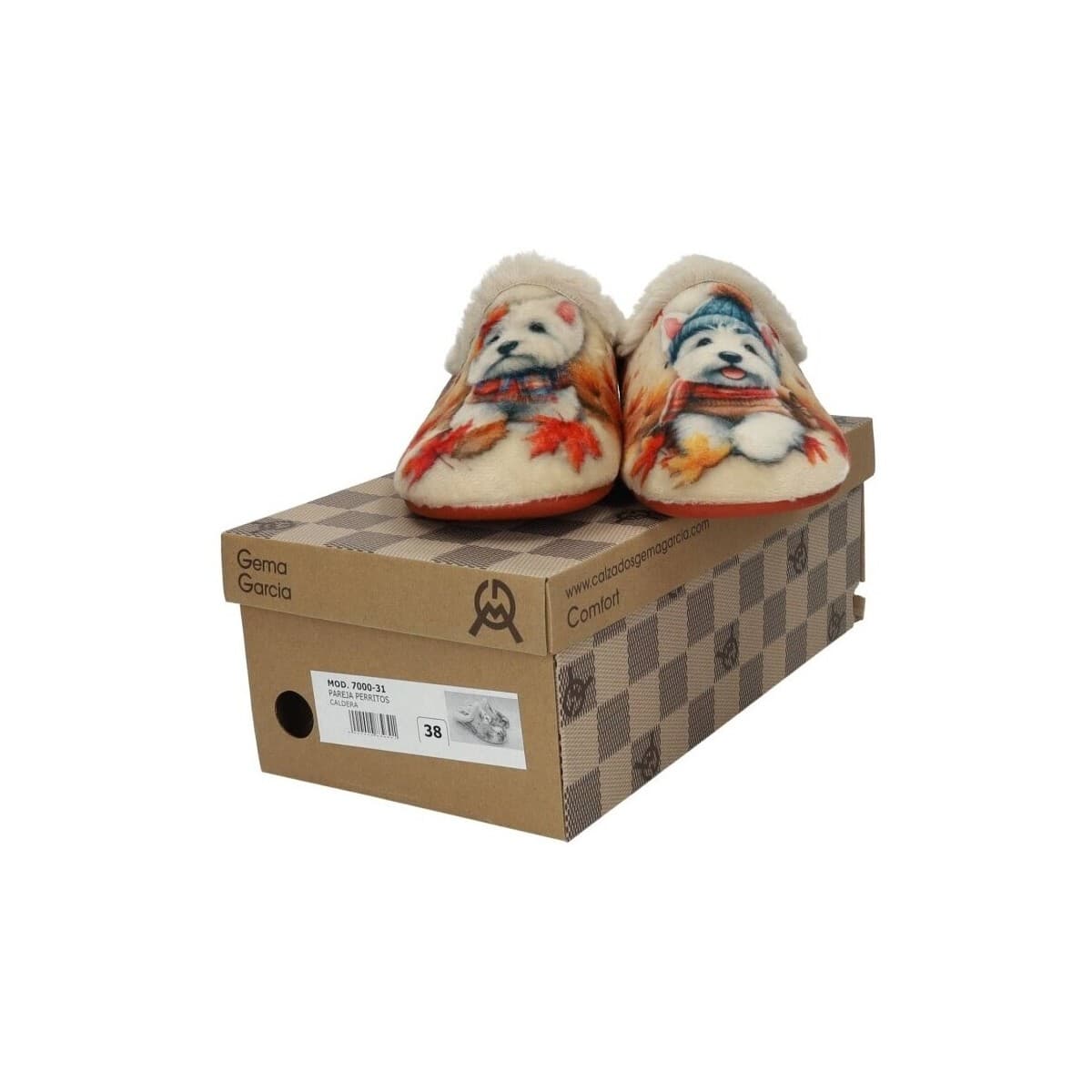 Women's House Slippers Gema Garcia Brown