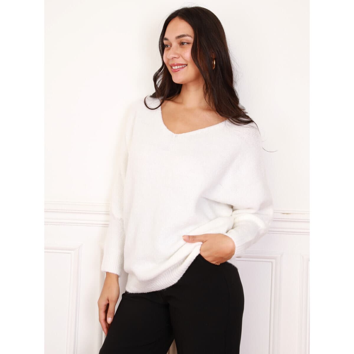 Women's Sweaters La Modeuse White