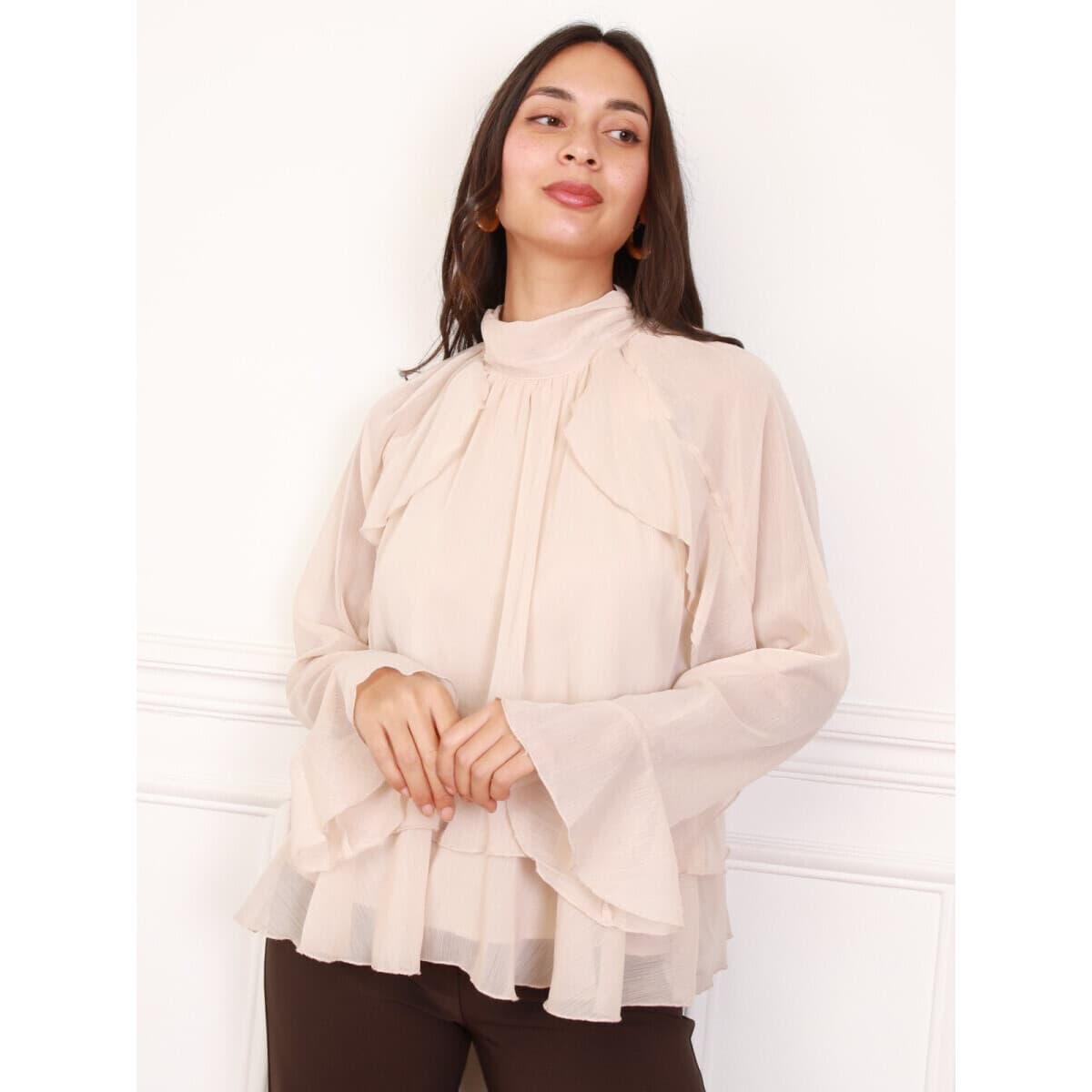 Women's Shirts La Modeuse Beige