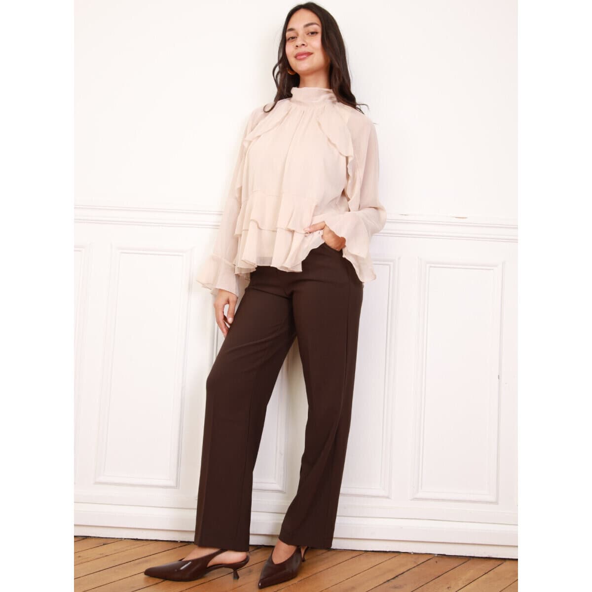 Women's Shirts La Modeuse Beige