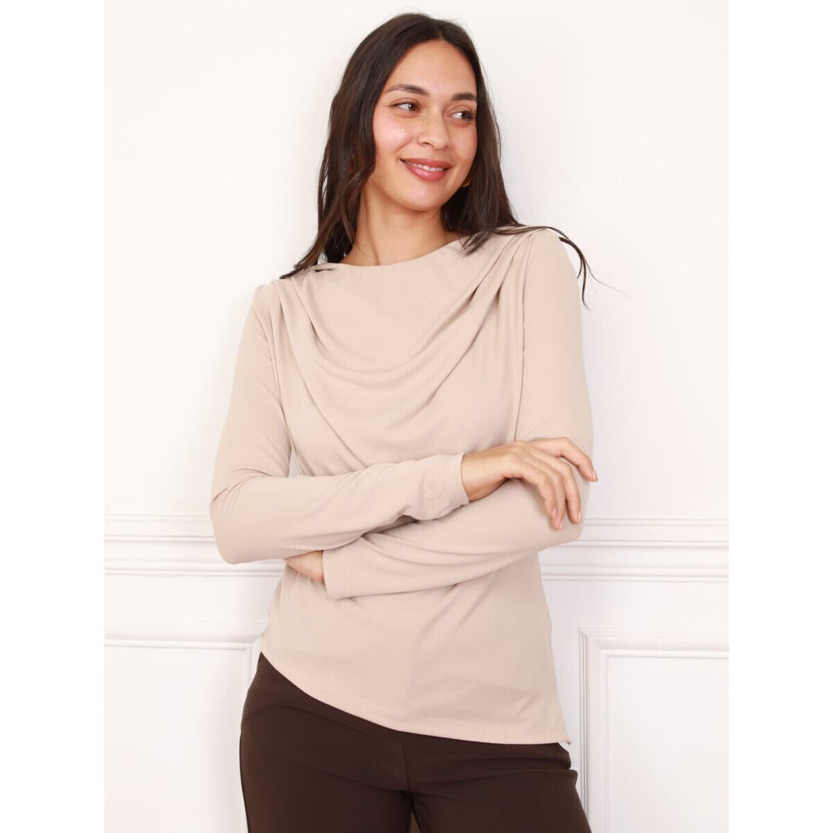Women's T-Shirts La Modeuse Beige