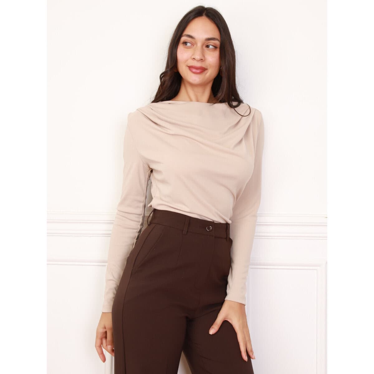 Women's T-Shirts La Modeuse Beige