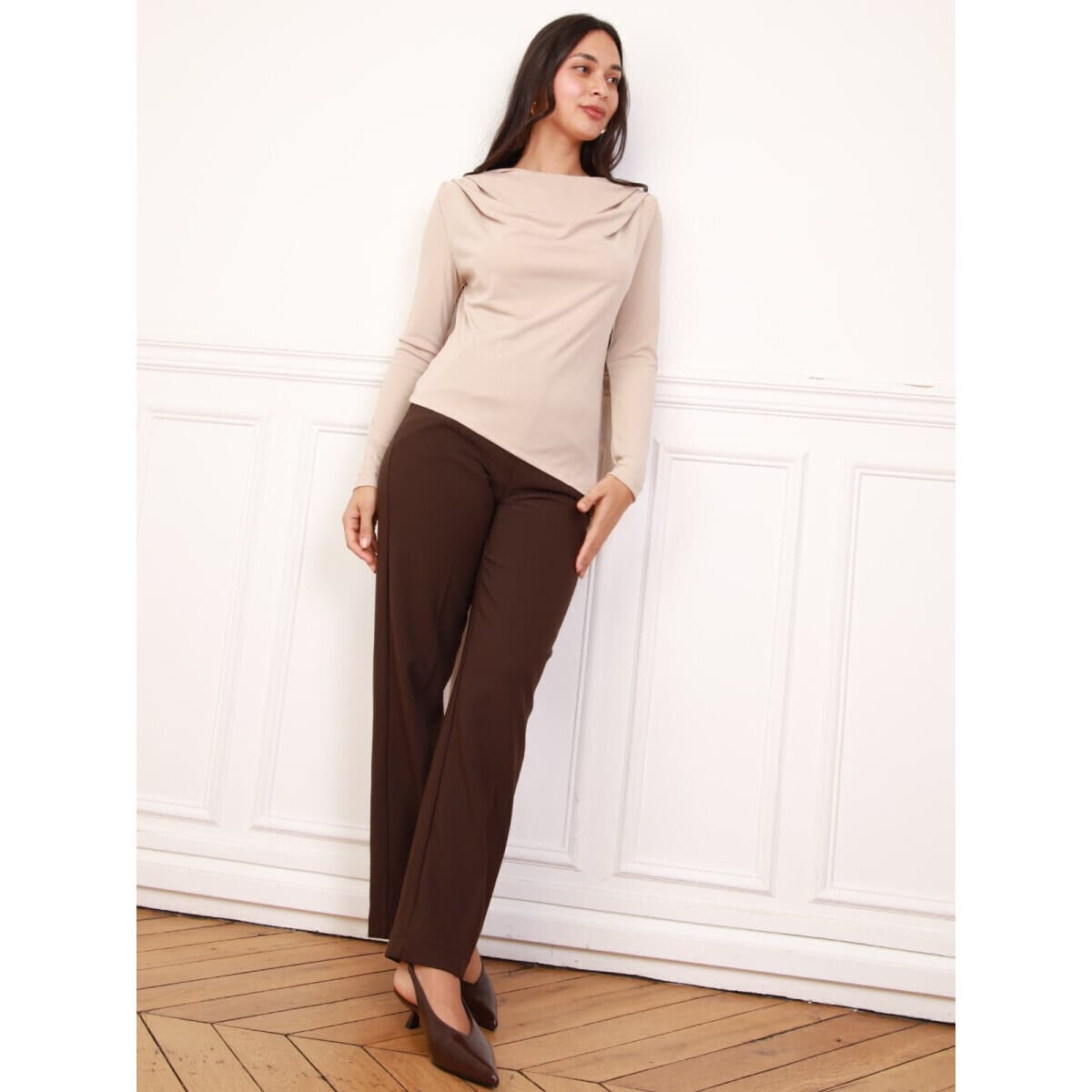 Women's T-Shirts La Modeuse Beige