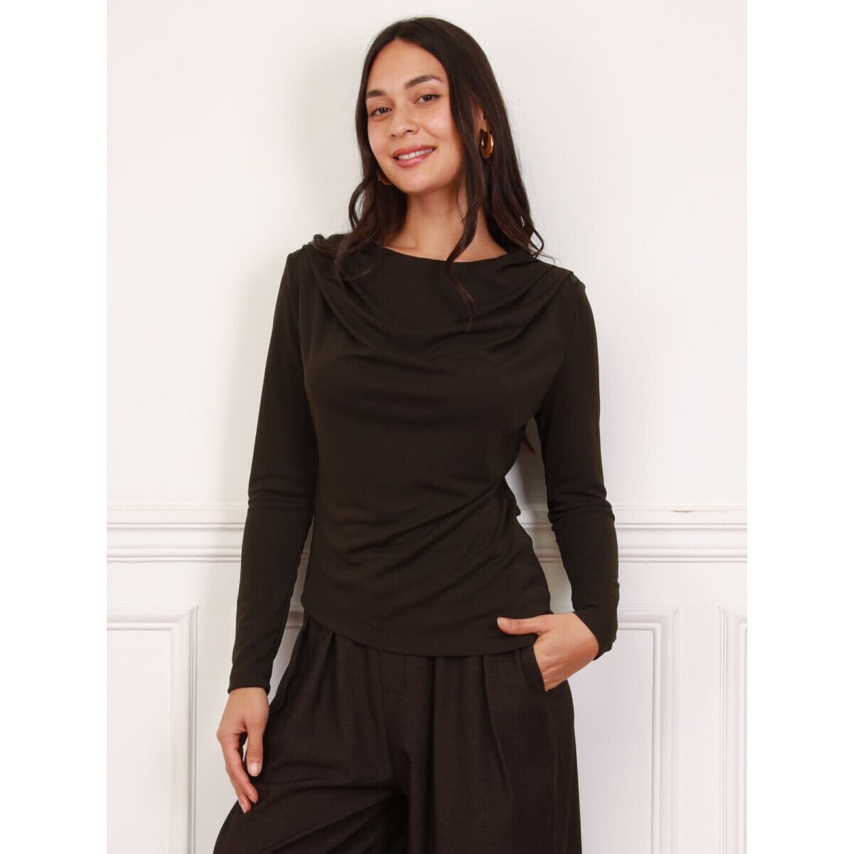 Women's T-Shirts La Modeuse Brown