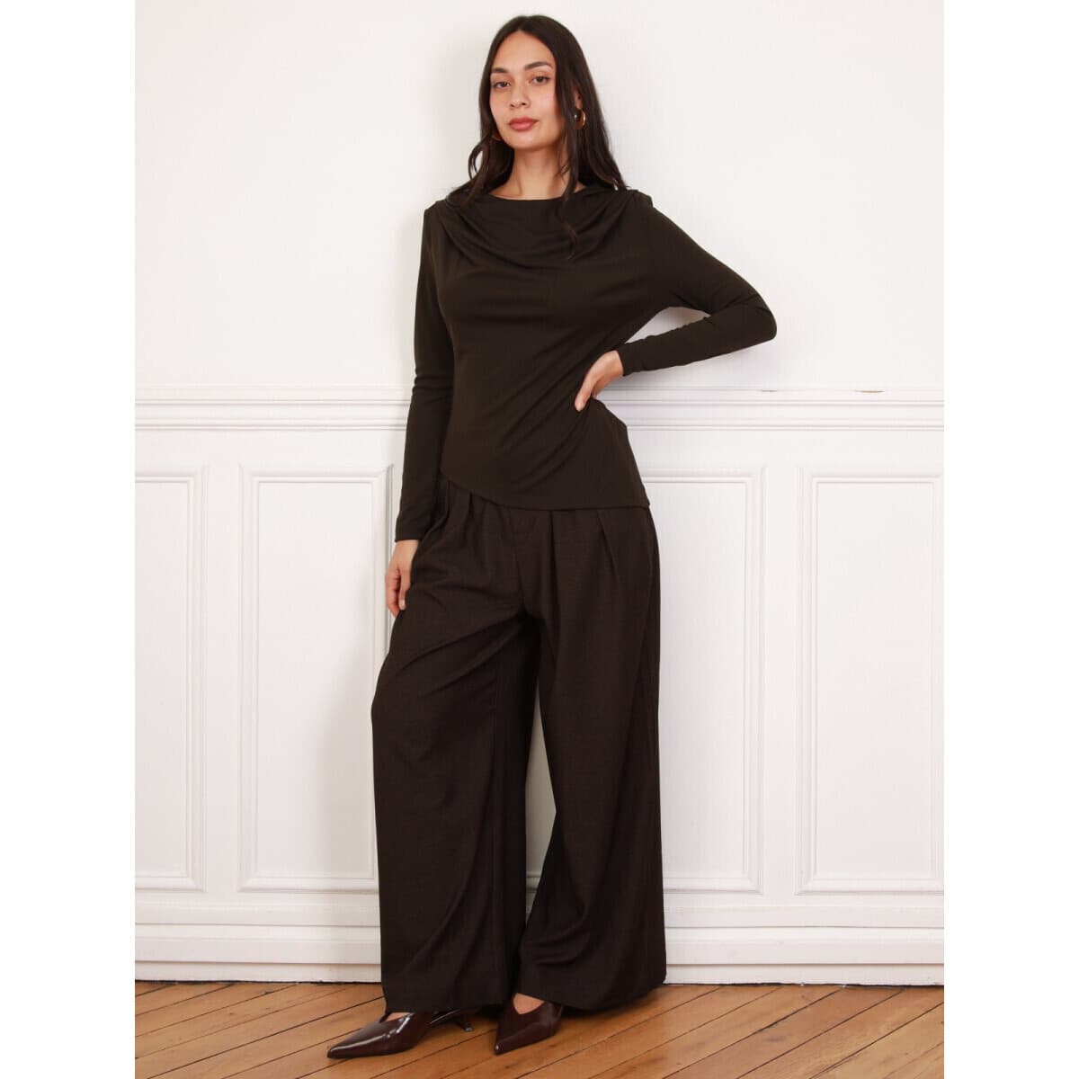 Women's T-Shirts La Modeuse Brown