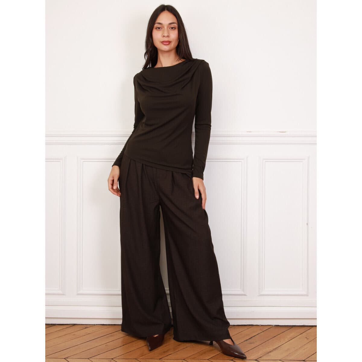 Women's T-Shirts La Modeuse Brown