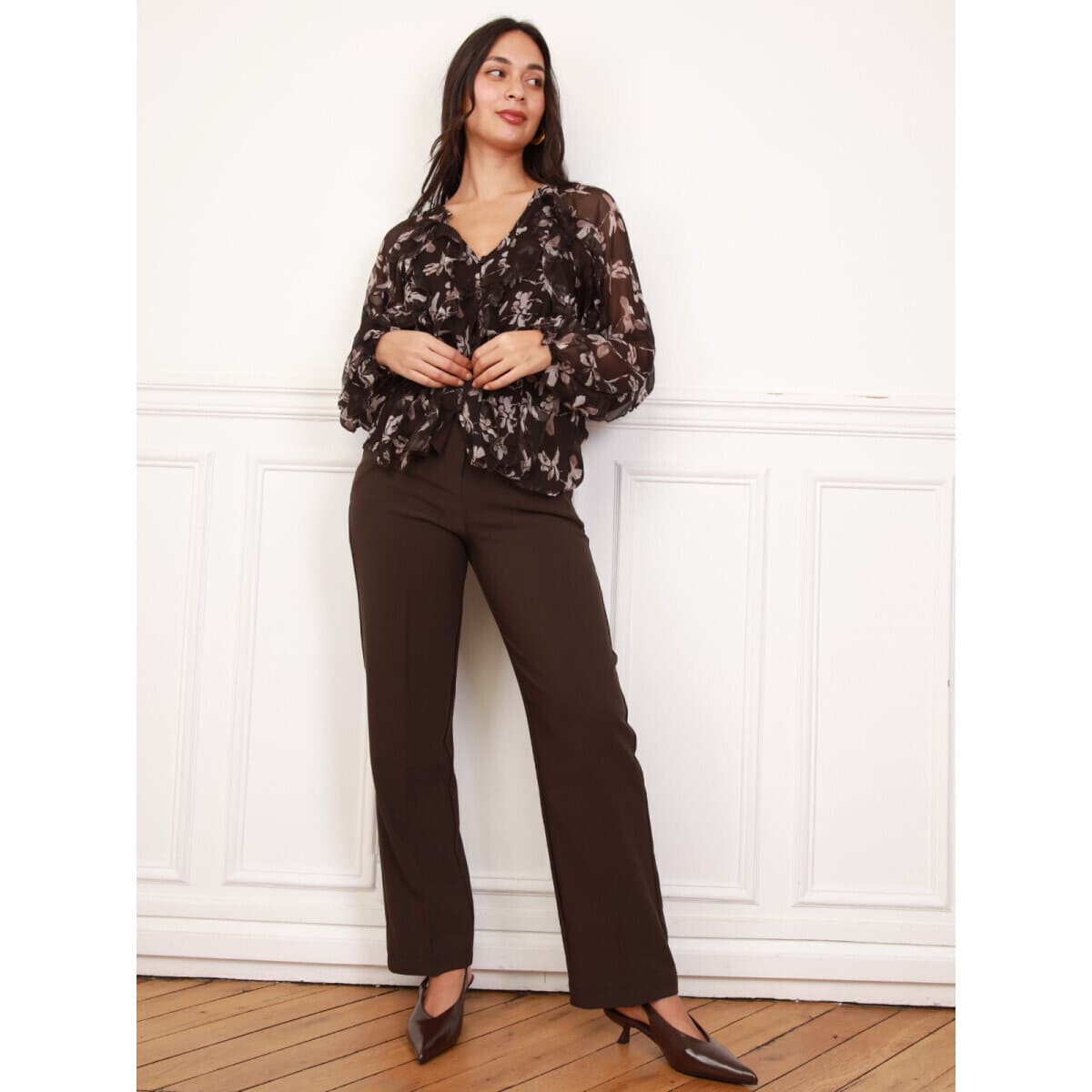 Women's T-Shirts La Modeuse Brown