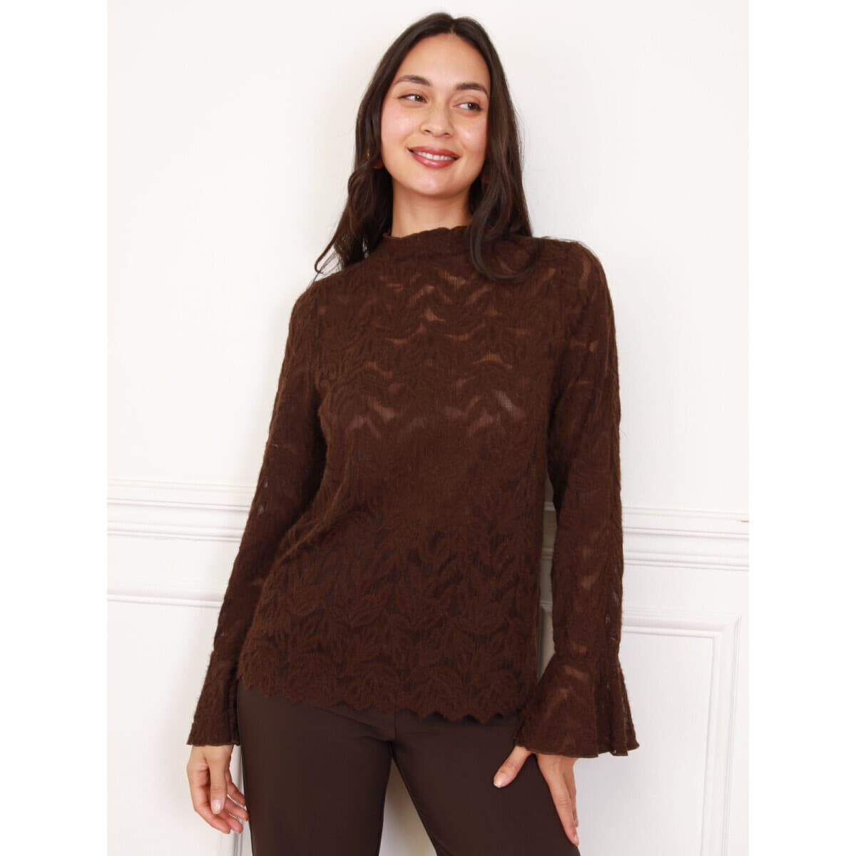 Women's T-Shirts La Modeuse Brown
