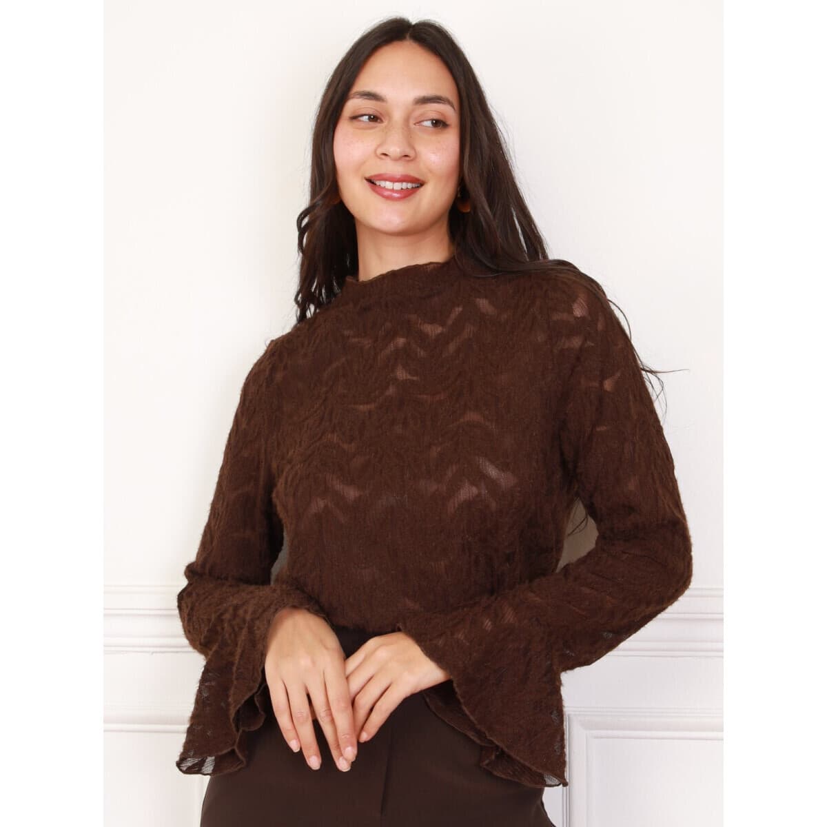 Women's T-Shirts La Modeuse Brown