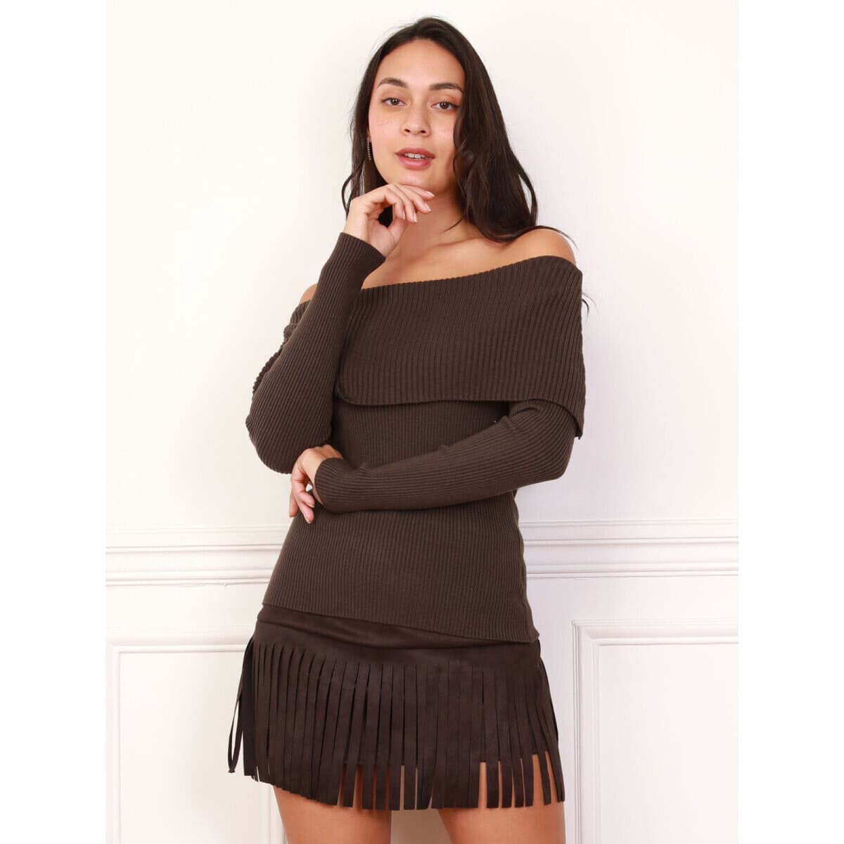 Women's T-Shirts La Modeuse Brown