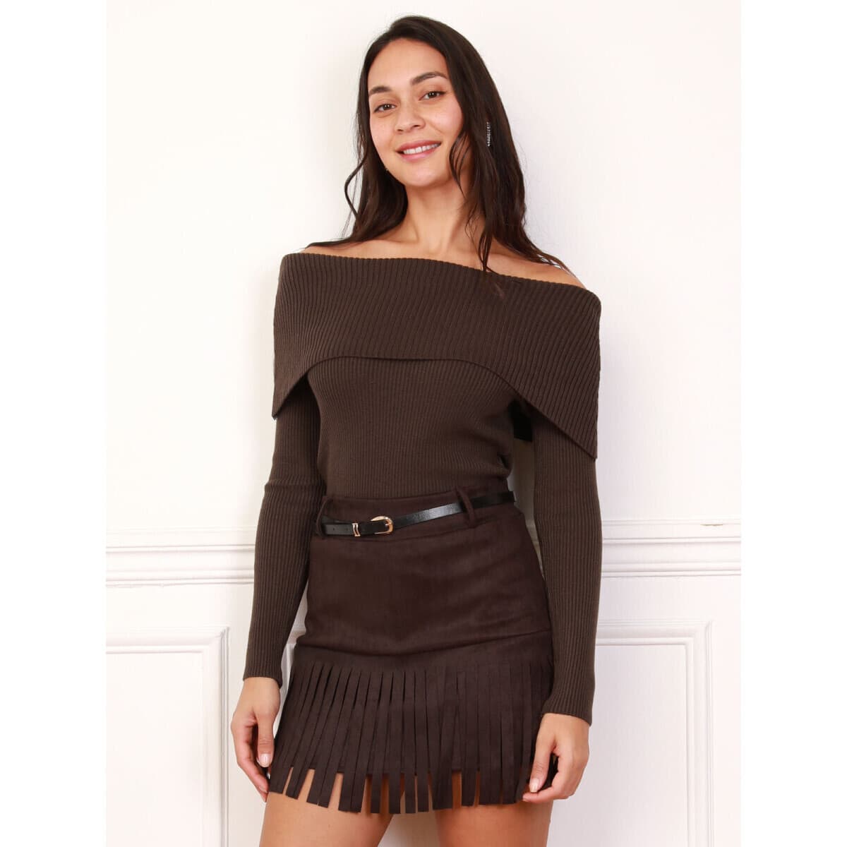 Women's T-Shirts La Modeuse Brown