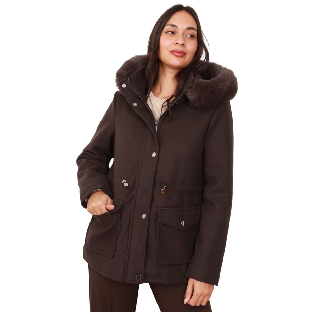 Women's Parkas La Modeuse Brown