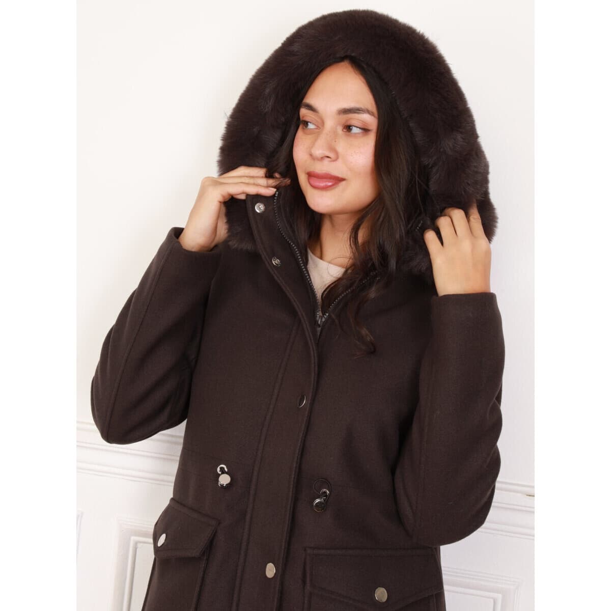 Women's Parkas La Modeuse Brown