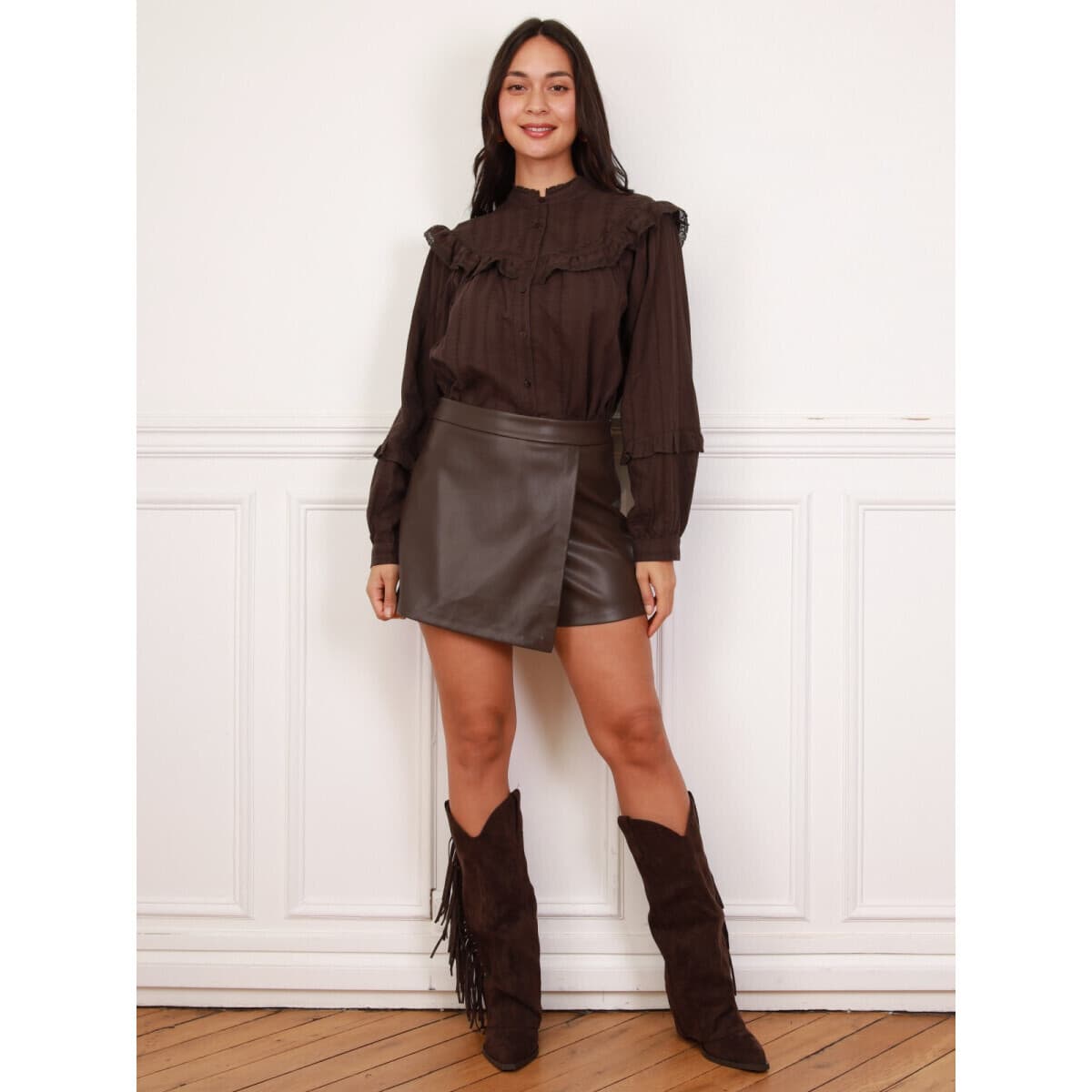 Women's T-Shirts La Modeuse Brown