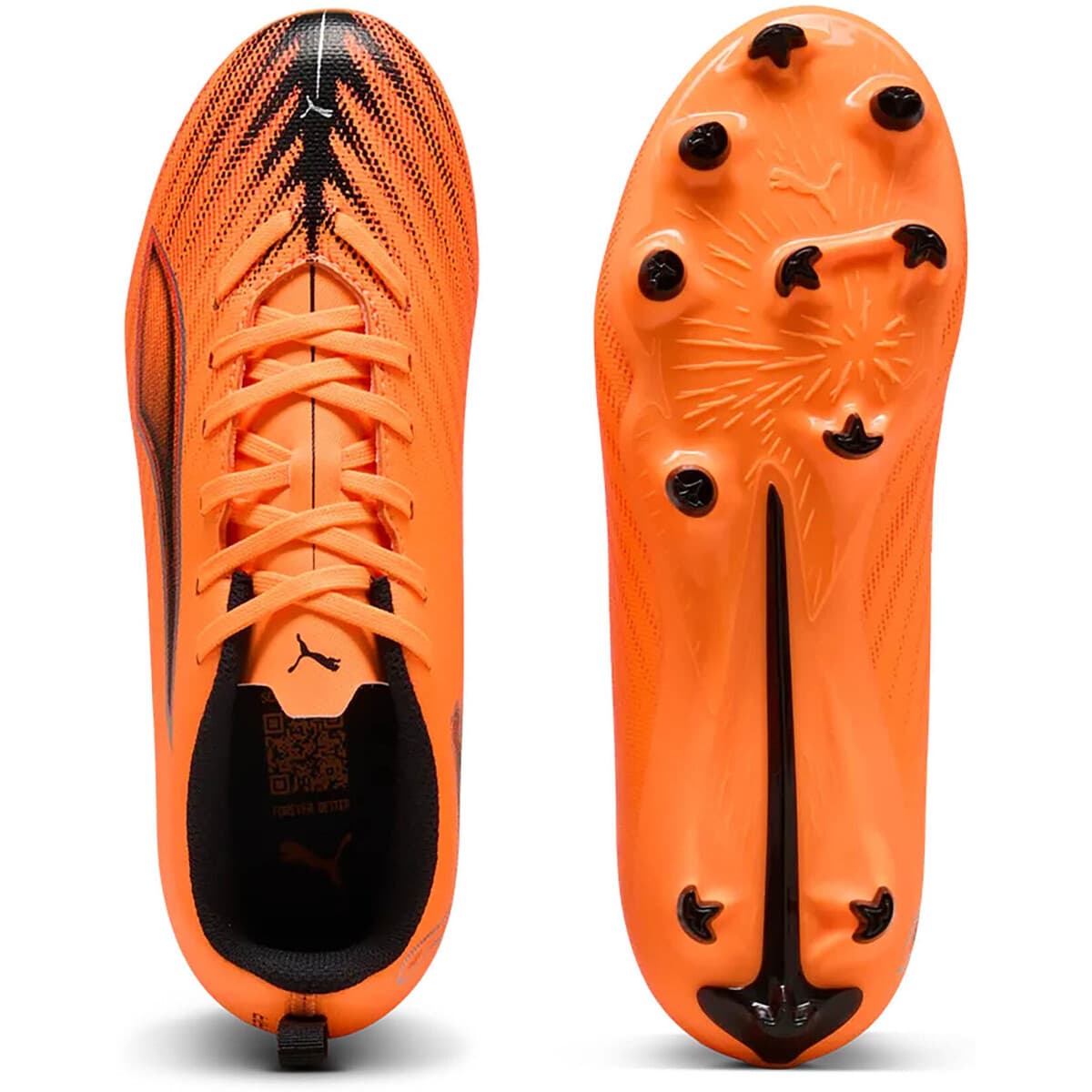 Boys' Football Boots Puma Orange