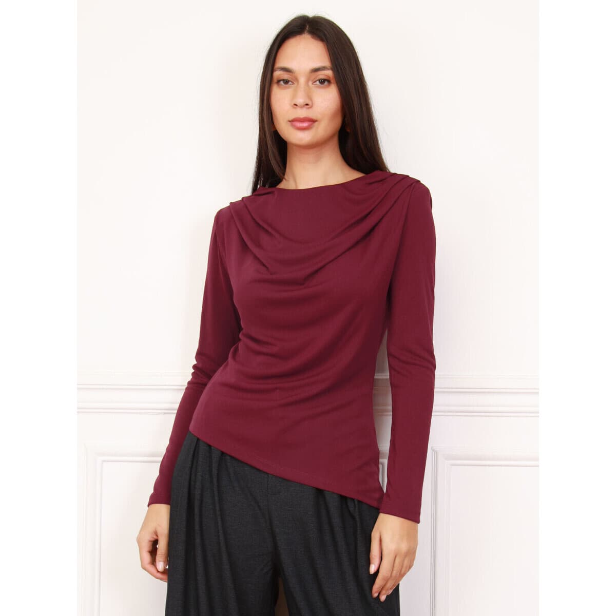 Women's T-Shirts La Modeuse Bordeaux