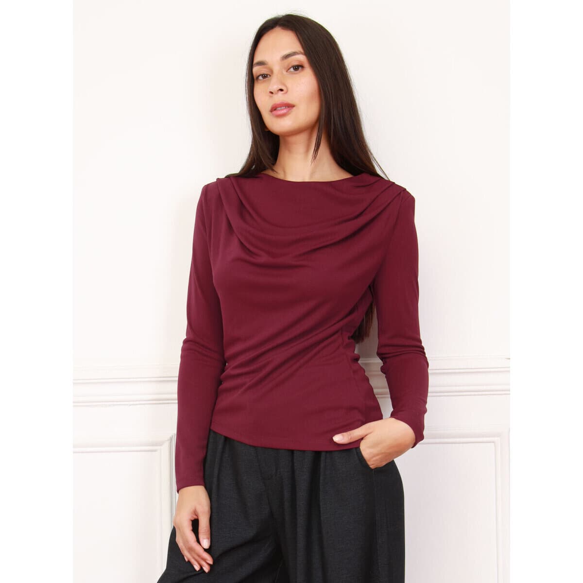 Women's T-Shirts La Modeuse Bordeaux