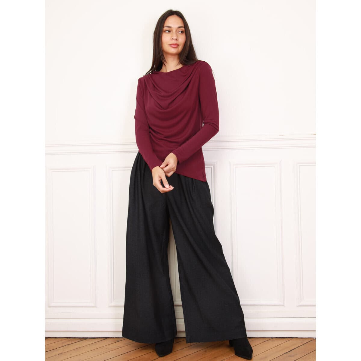 Women's T-Shirts La Modeuse Bordeaux