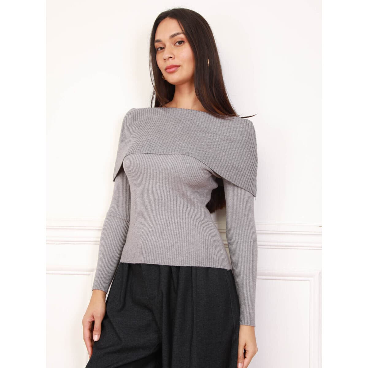 Women's Sweaters La Modeuse Gray