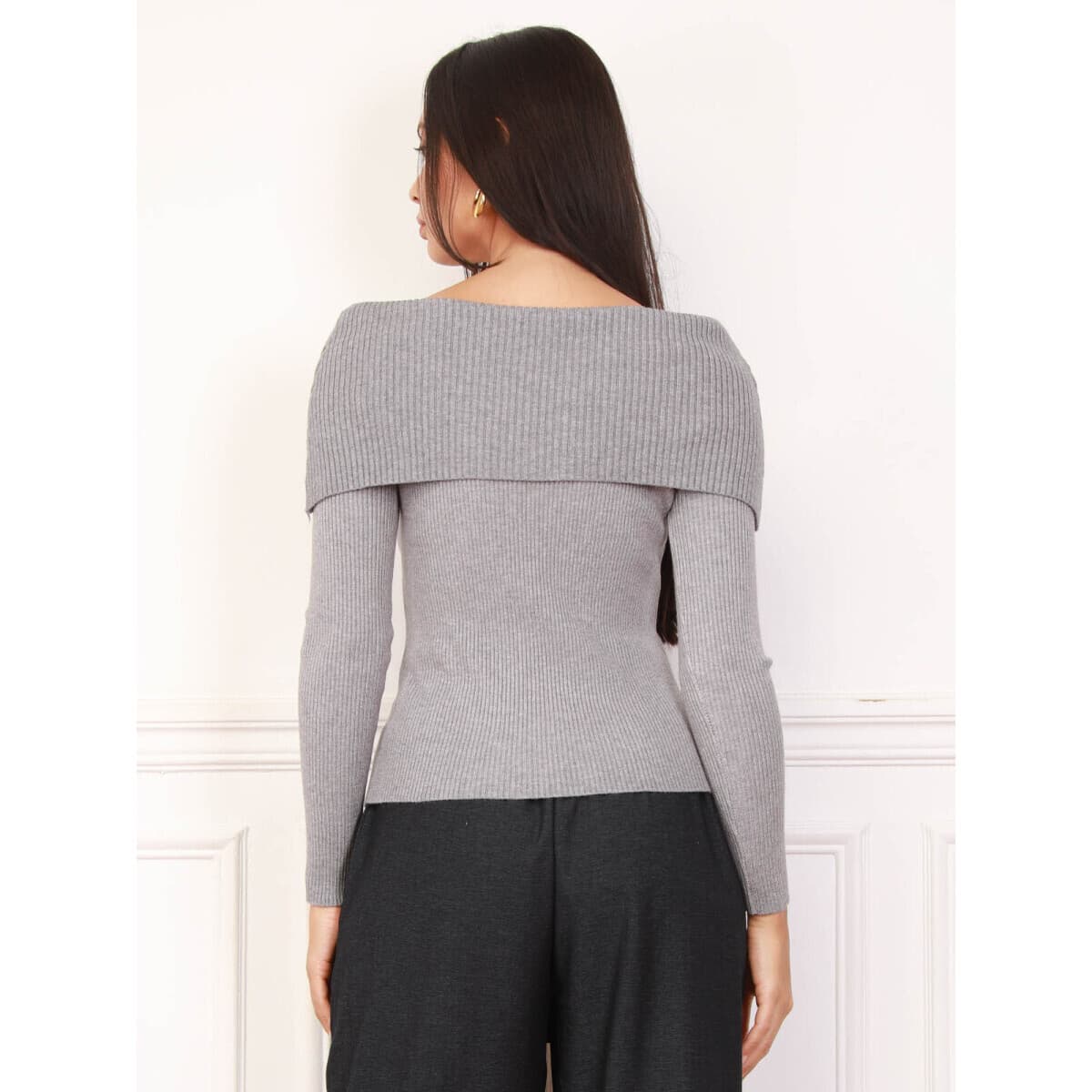 Women's Sweaters La Modeuse Gray