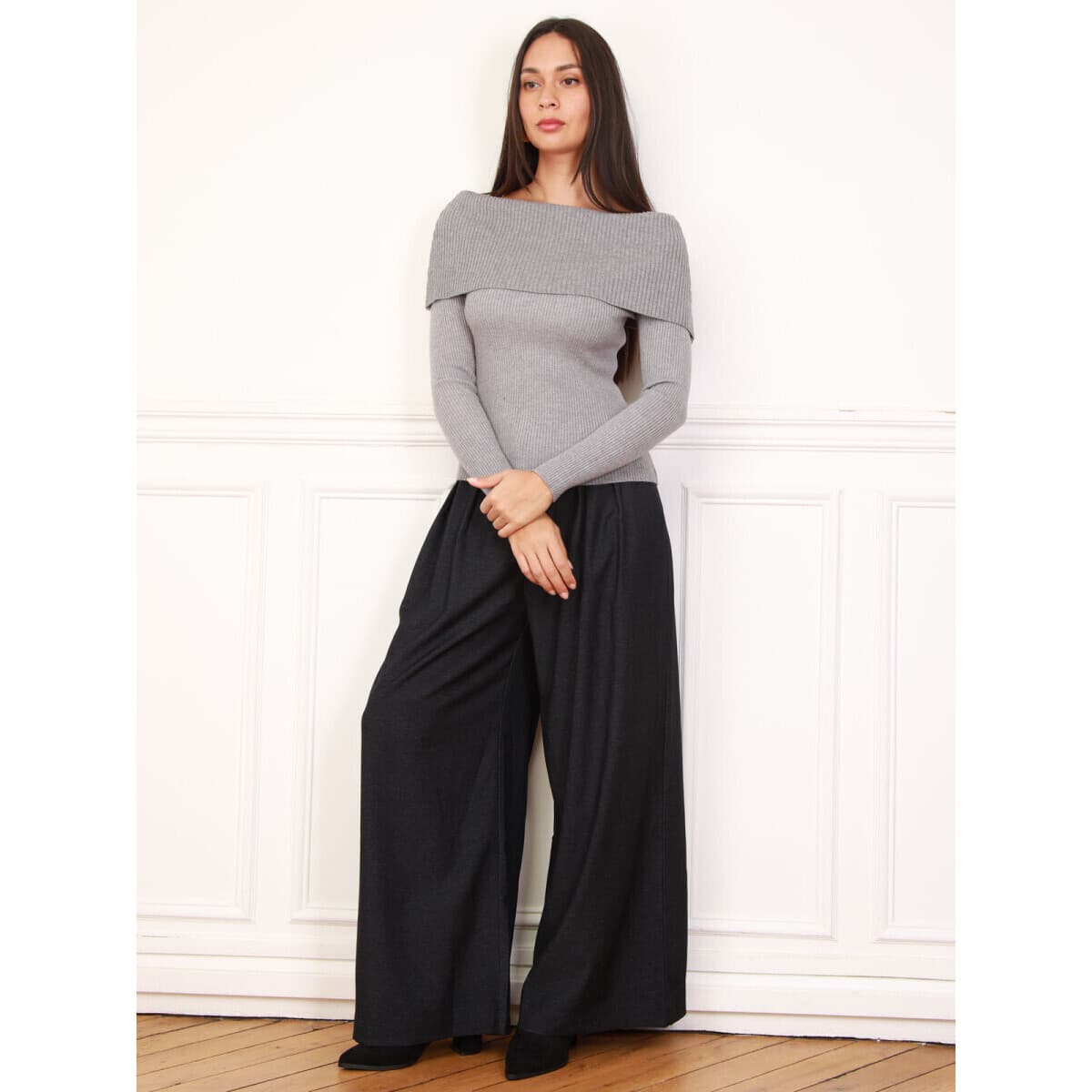 Women's Sweaters La Modeuse Gray