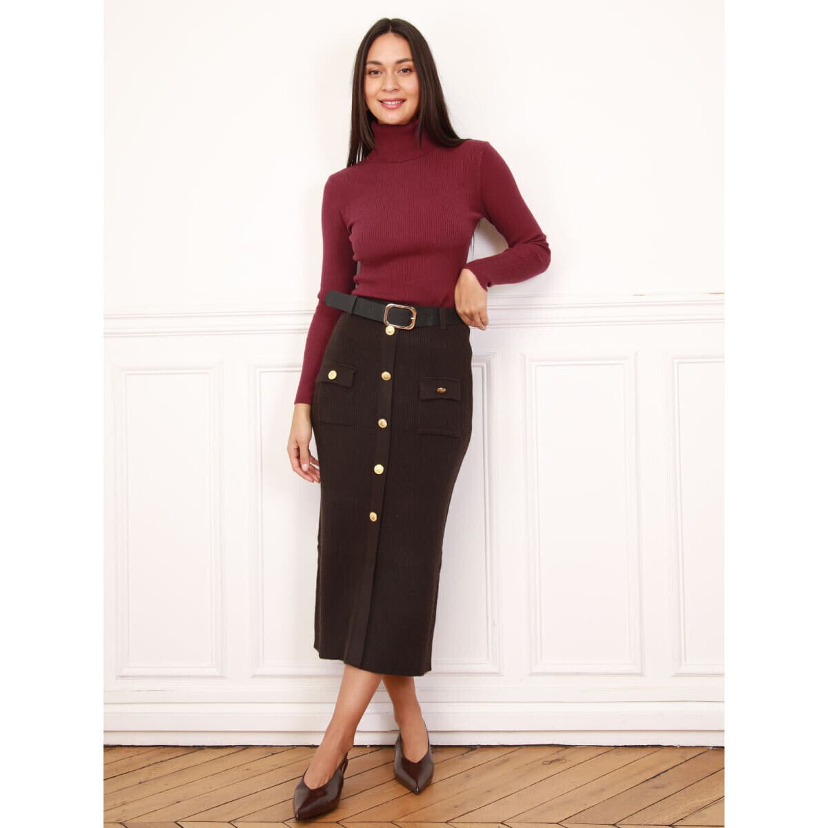 Women's T-Shirts La Modeuse Bordeaux