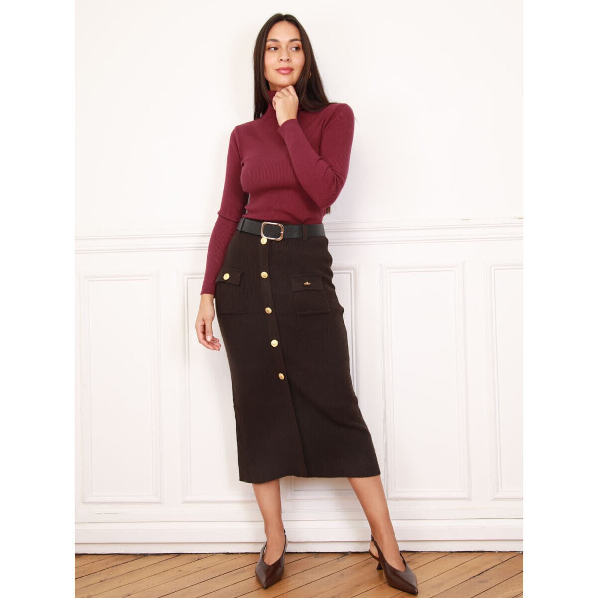 Women's T-Shirts La Modeuse Bordeaux