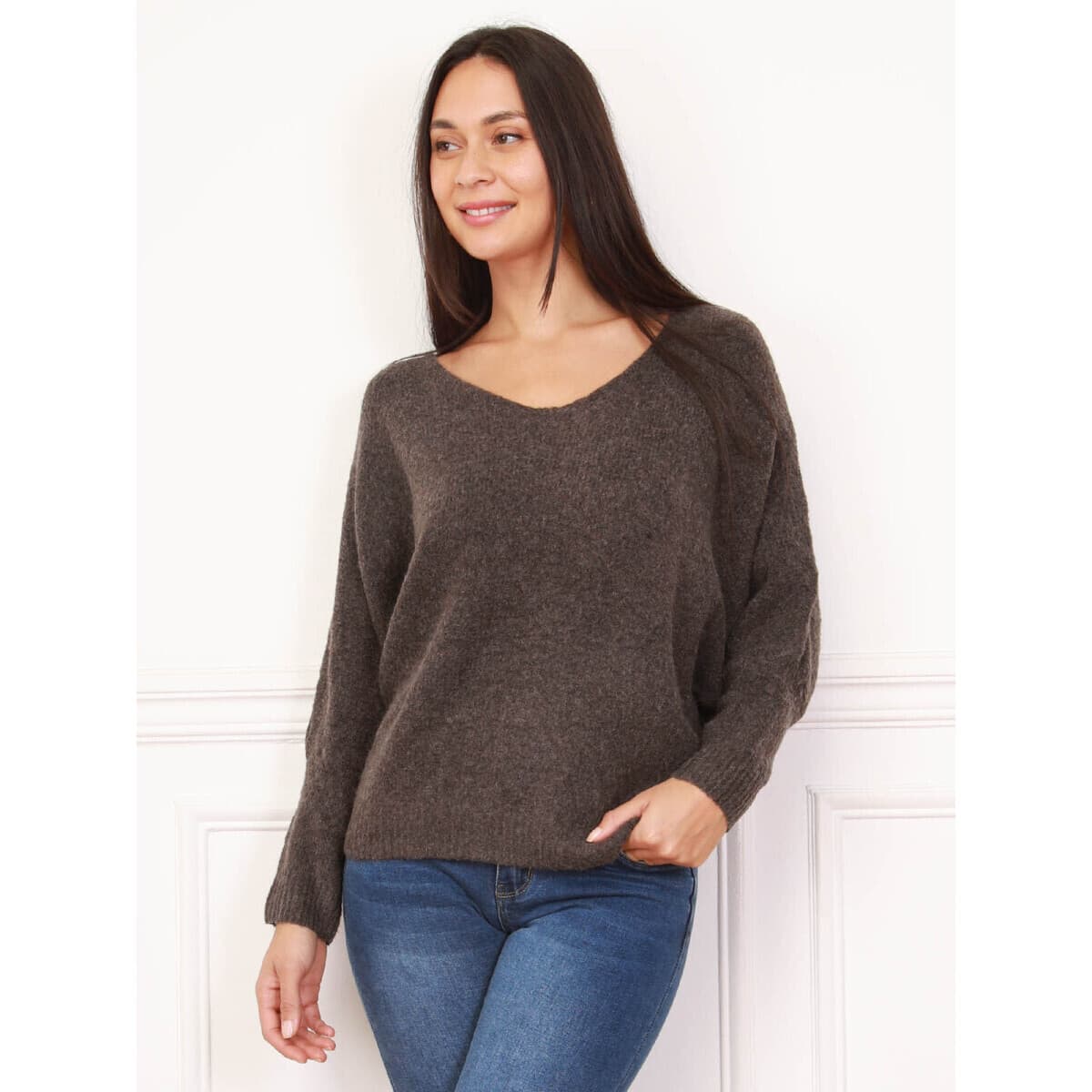Women's Sweaters La Modeuse Brown