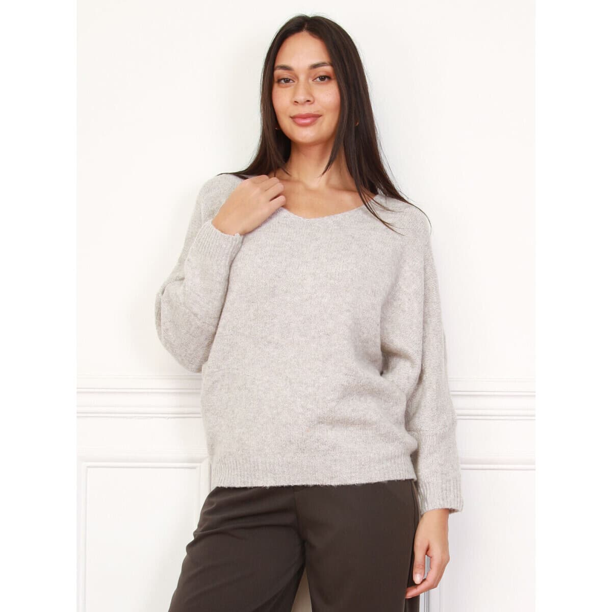 Women's Sweaters La Modeuse Beige