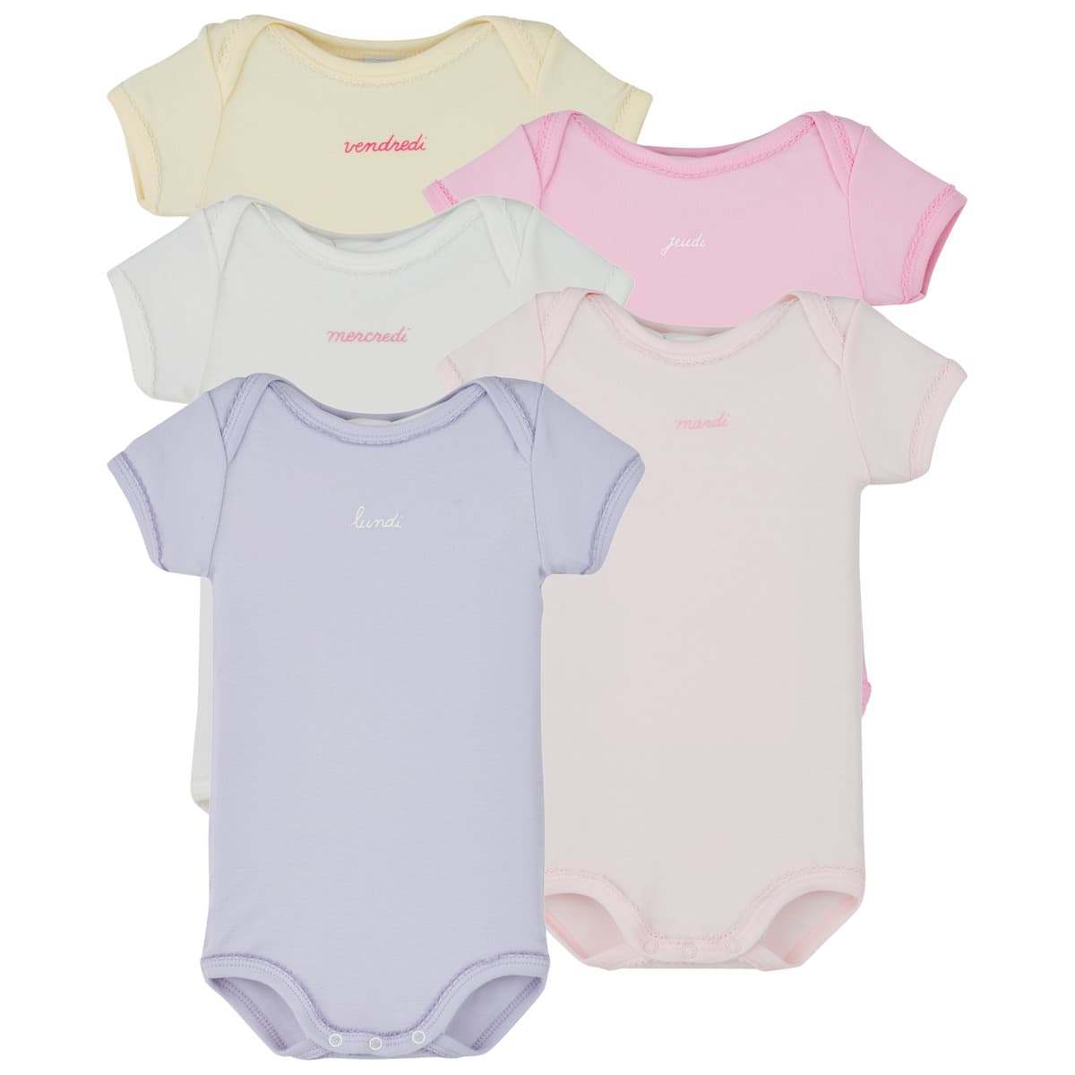 Παιδικά κορμάκια Petit Bateau 5 BODIES US MC