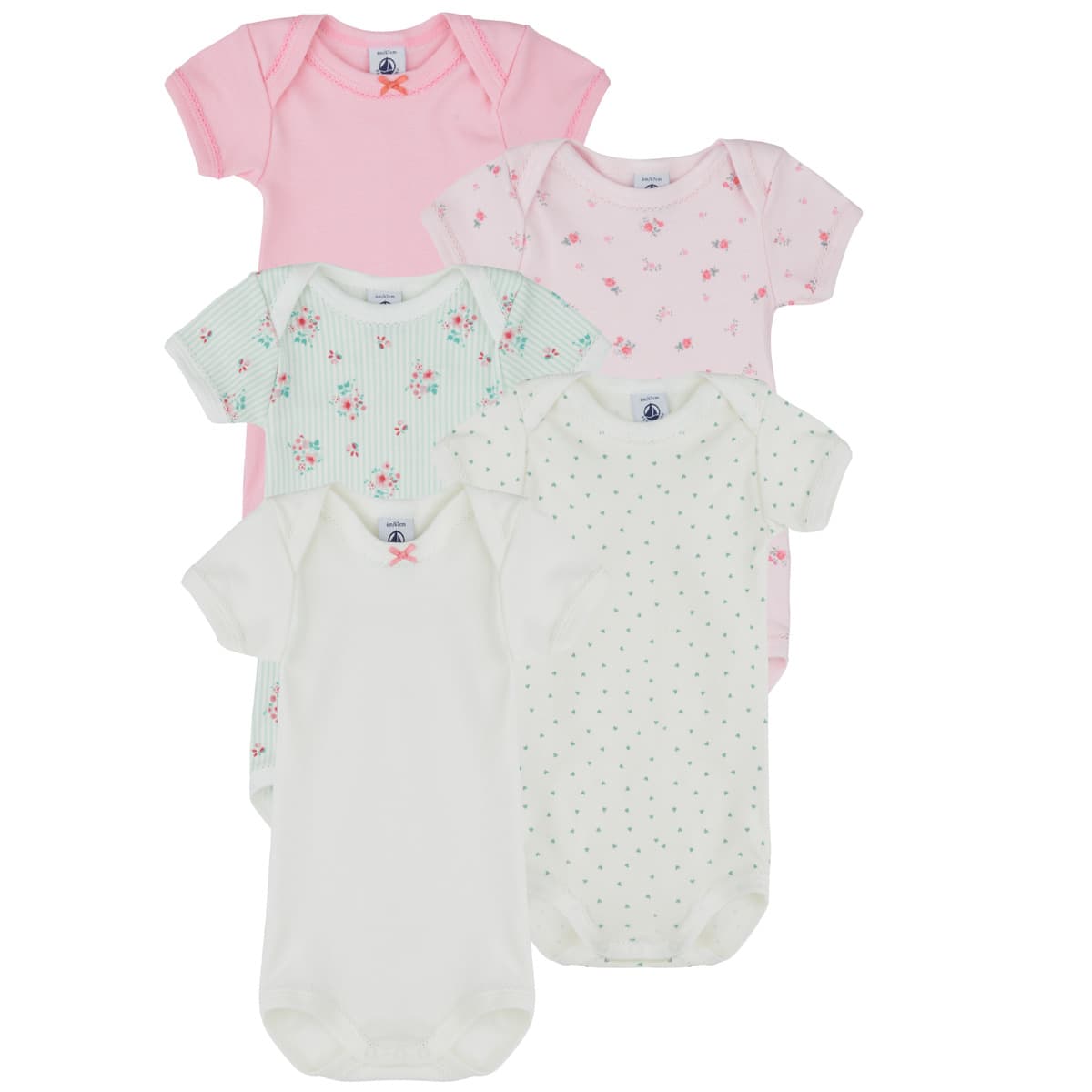 Παιδικά κορμάκια Petit Bateau 5 BODIES US MC