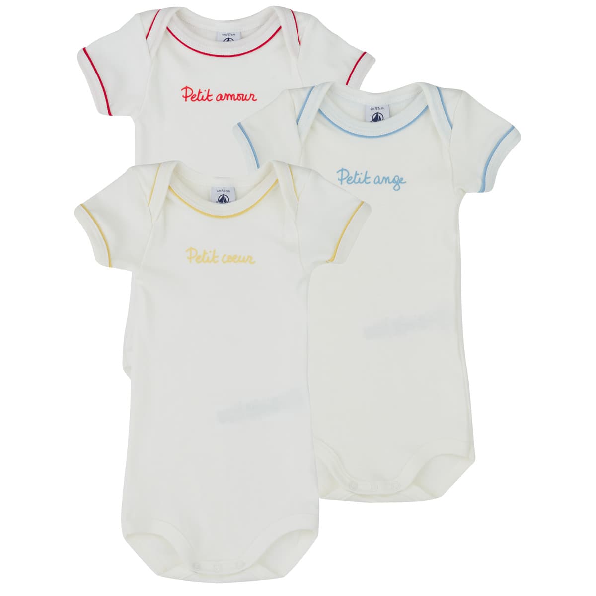Παιδικά κορμάκια Petit Bateau 3 BODIES US MC