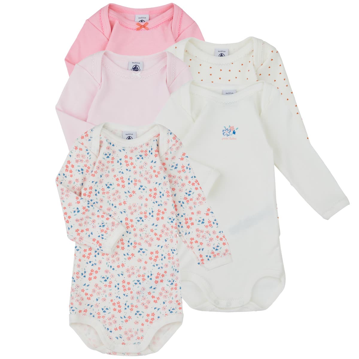 Παιδικά κορμάκια Petit Bateau 5 BODIES US ML