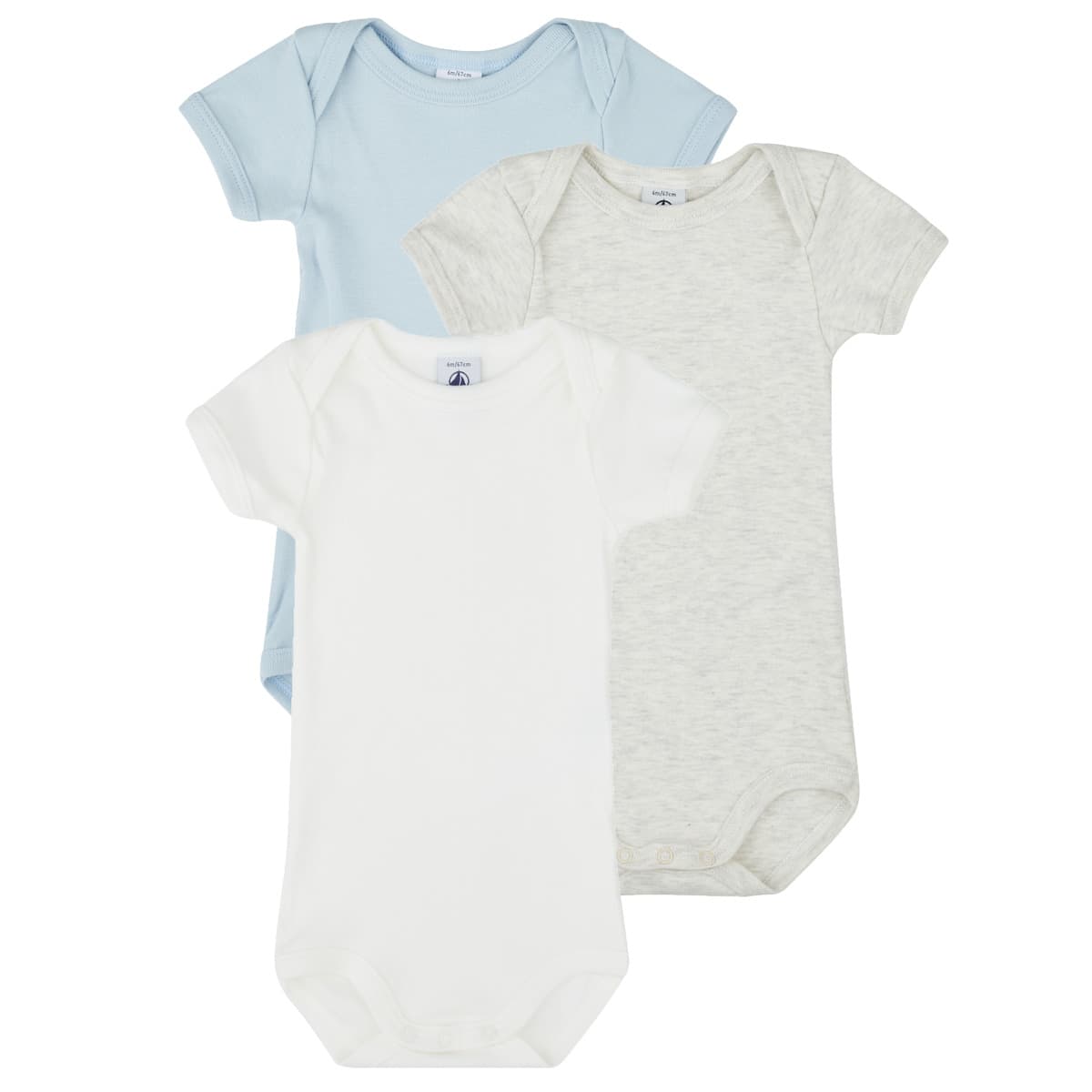 Παιδικά κορμάκια Petit Bateau 3 BODIES US MC