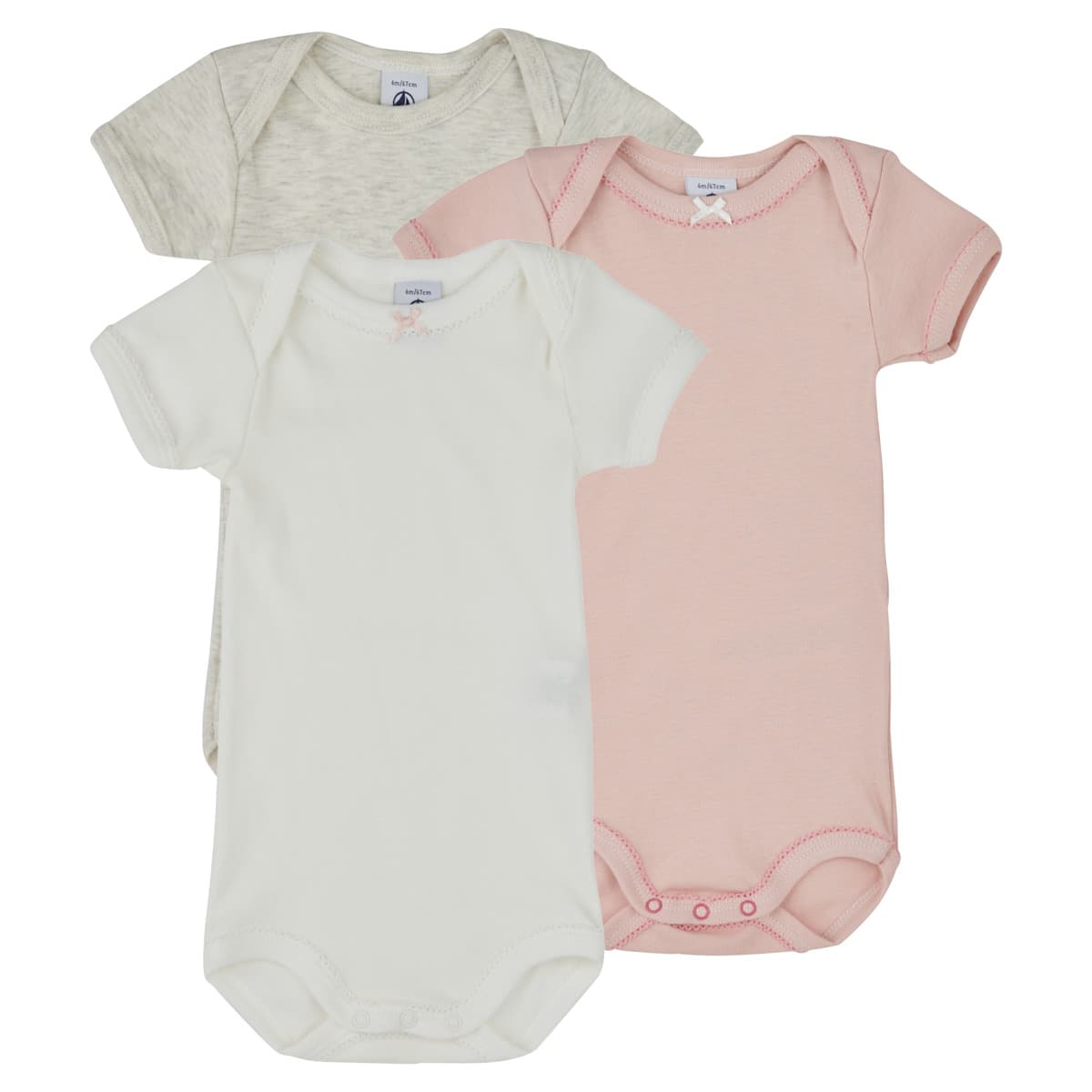 Παιδικά κορμάκια Petit Bateau 3 BODIES US MC